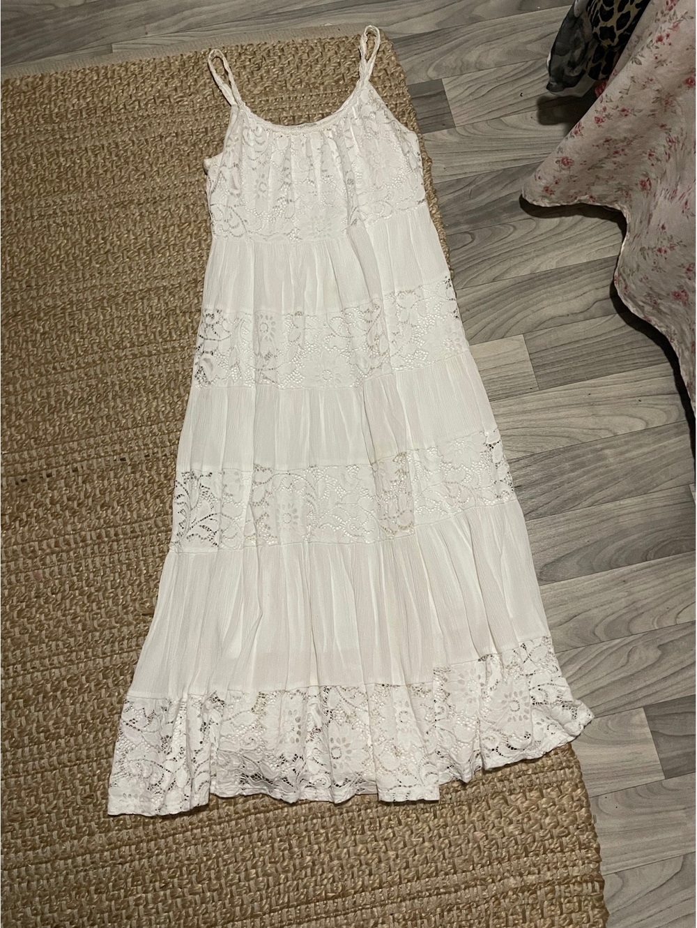 Signatures by Robbie Bee white lace maxi dress,